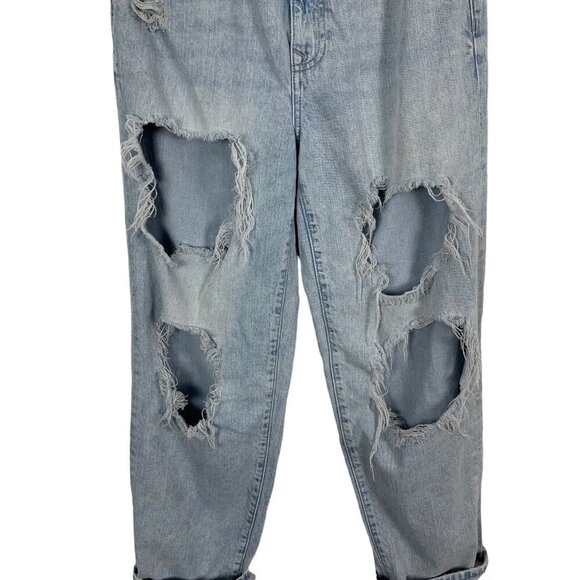 Willow And Root The Dad Jean Light Wash Distressed Relaxed Fit Jeans 27 - Picture 2 of 7